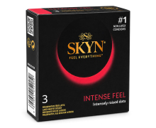 Безлатексные презервативы с точечной структурой Skyn Intense Feel, 3 шт.