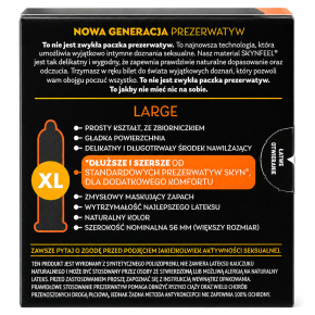 Безлатексные презервативы увеличенного размера Skyn Large, 3 шт.