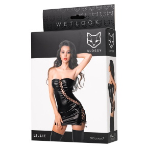 Платье Erolanta Glossy Lillie из материала Wetlook, цвет черный, размер L