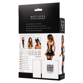 Платье Erolanta Glossy Mirabell из материала Wetlook, цвет черный, размер L