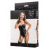 Боди Erolanta Glossy Amilia на шнуровке из материала Wetlook, цвет черный, размер L