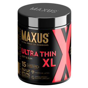 Ультратонкие увеличенные презервативы Maxus X-Edition Ultra Thin XL, 15 шт.