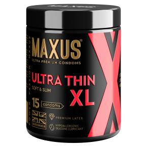 Ультратонкие увеличенные презервативы Maxus X-Edition Ultra Thin XL, 15 шт.