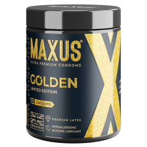 Презервативы золотистого цвета Maxus X-Edition Golden Limited Edition, 15 шт.