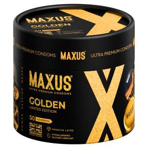 Презервативы золотистого цвета Maxus X-Edition Golden Limited Edition, 50 шт.