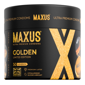 Презервативы золотистого цвета Maxus X-Edition Golden Limited Edition, 50 шт.