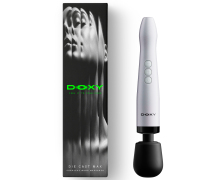 Беспроводной вибромассажер Doxy Die Cast Max Cordless в металлическом корпусе, белый