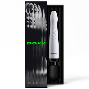 Беспроводной вибромассажер Doxy Die Cast Max Cordless в металлическом корпусе, белый