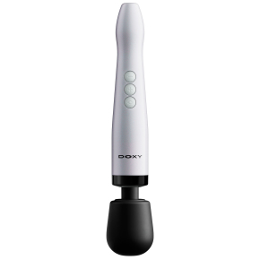 Беспроводной вибромассажер Doxy Die Cast Max Cordless в металлическом корпусе, белый