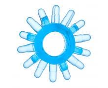 Голубое эрекционное кольцо с шипами