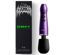 Компактный беспроводной вибромассажер Doxy Go 2.0 в алюминиевом корпусе, фиолетовый