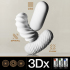 Мастурбатор Tenga 3Dx Spiral со спиральным внутренним рельефом