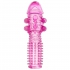 Гелевая розовая насадка с шариками и шипами