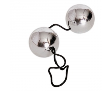 Bi-Balls, серебристые — вагинальные шарики со смещенным центром тяжести, ⌀3 см