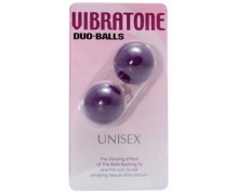 Vibratone Duo-Balls, фиолетовые — вагинальные шарики со смещенным центром, ⌀3.5 см