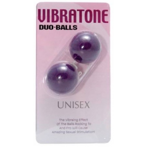 Vibratone Duo-Balls, фиолетовые — вагинальные шарики со смещенным центром, ⌀3.5 см