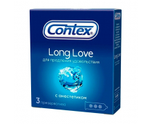 Презервативы с анестетиком, продлевающие половой акт Contex Long Love, 3 шт.