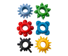 Набор из 6 разноцветных эрекционных колец