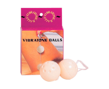 Vibratone Balls, белые — вагинальные шарики со смещенным центром, ⌀3.5 см