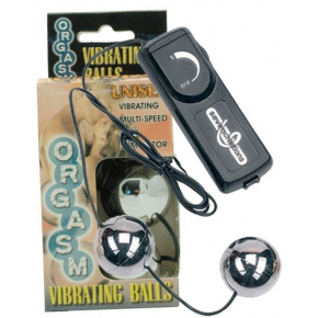 Orgasm Vibrating Balls, серебристые — вагинальные шарики с вибрацией, 3.5 см