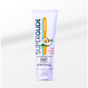 Лубрикант со вкусом кокоса Hot Superglide Coconut, 75 мл