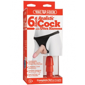 Vac-U-Lock Set 7" Realistic Ultra Harness — реалистичный комлект, 17.3×4.3 см