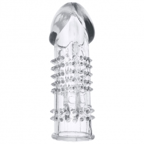 Прозрачная насадка с закрытой головкой и стимулятором клитора