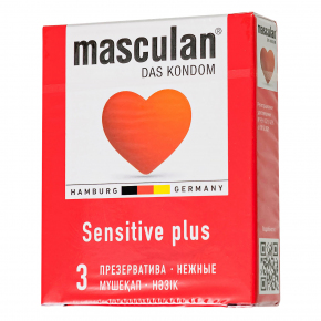 Презервативы Masculan Sensitive Plus, 3 шт.