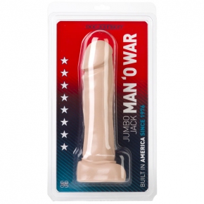 Jumbo Jack Man O'War, телесный — большой фаллоимитатор, 25.4×5.2 см