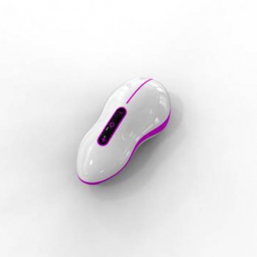 Odeco Desirable Mouse, бело-фиолетовый — водонепроницаемый силиконовый вибромассажер эрогенных зон