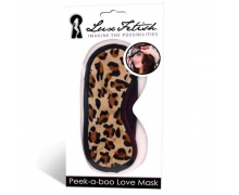 Lux Fetish Peek-a-Boo Love Mask, леопардовая — маска на глаза