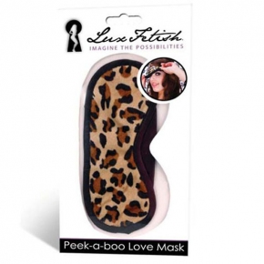 Lux Fetish Peek-a-Boo Love Mask, леопардовая — маска на глаза