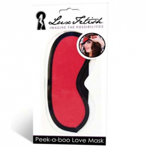 Lux Fetish Peek-a-Boo Love Mask, красная — маска на глаза