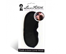 Lux Fetish Peek-a-Boo Love Mask, черная — маска на глаза