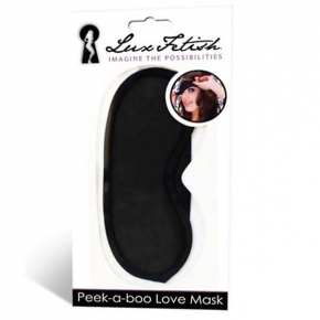 Lux Fetish Peek-a-Boo Love Mask, черная — маска на глаза