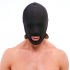 Open Mouth Stretch Hood, черная — эластичная маска на голову с прорезью для рта