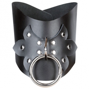 Leather Posture Collar — широкий ошейник с кольцом для поводка