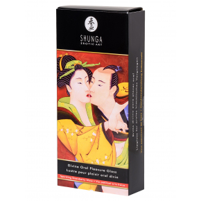 Блеск для губ Shunga «Божественное удовольствие» со вкусом клубники и шампанского