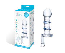 Candy Land Juicer, прозрачный &mdash; небольшой стеклянный фаллос с ручкой, ⌀3.3 см