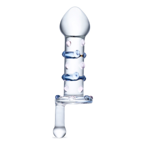 Candy Land Juicer, прозрачный &mdash; небольшой стеклянный фаллос с ручкой, ⌀3.3 см