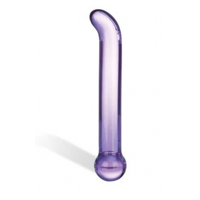 Purple G-Spot Tickler — гладкий стеклянный стимулятор G-точки, 18×2.4 см
