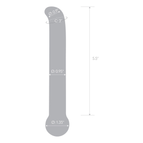 Purple G-Spot Tickler — гладкий стеклянный стимулятор G-точки, 18×2.4 см