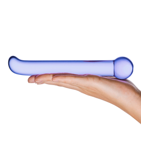 Purple G-Spot Tickler — гладкий стеклянный стимулятор G-точки, 18×2.4 см