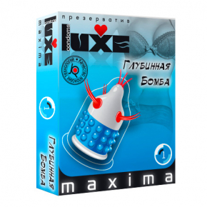 Презерватив с шариками и усиками Luxe Maxima «Глубинная Бомба», 1 шт.