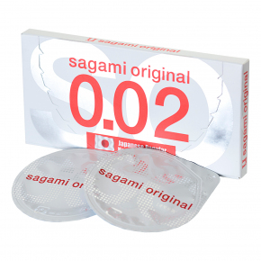 Полиуретановые презервативы Sagami Original 0.02, 2 шт.