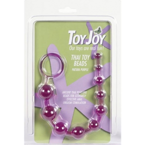 Thai Toy Beads, фиолетовая — анальная цепочка, 25×2.5 см