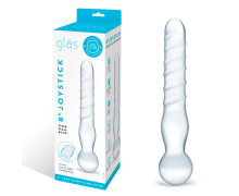 Стеклянный спиральный жезл Glas 8" Joystick Clear Glass Dildo