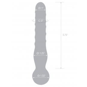 Стеклянный спиральный жезл Glas 8" Joystick Clear Glass Dildo