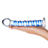 Blue Spiral Glass Dildo — стеклянный фаллоимитатор с голубой внешней спиралью, 18.5×4 см