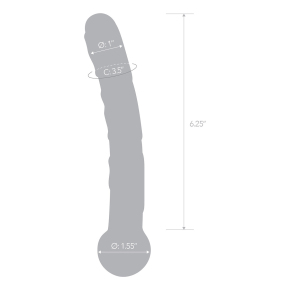 Orange Tickler — золотистый стеклянный изогнутый фаллоимитатор, 18×2.5 см